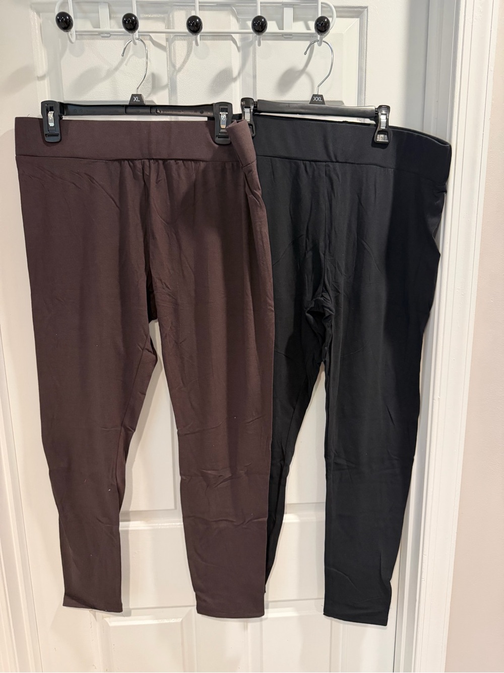 NWT Urban Diction 2 -Pair Cropped High-Waist Leggings in Brown & Black Sz S & XL